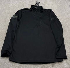 NWT Grunt Style 1/4 Zip Pullover Jacket Men’s Medium Black Waffle Flag Patch