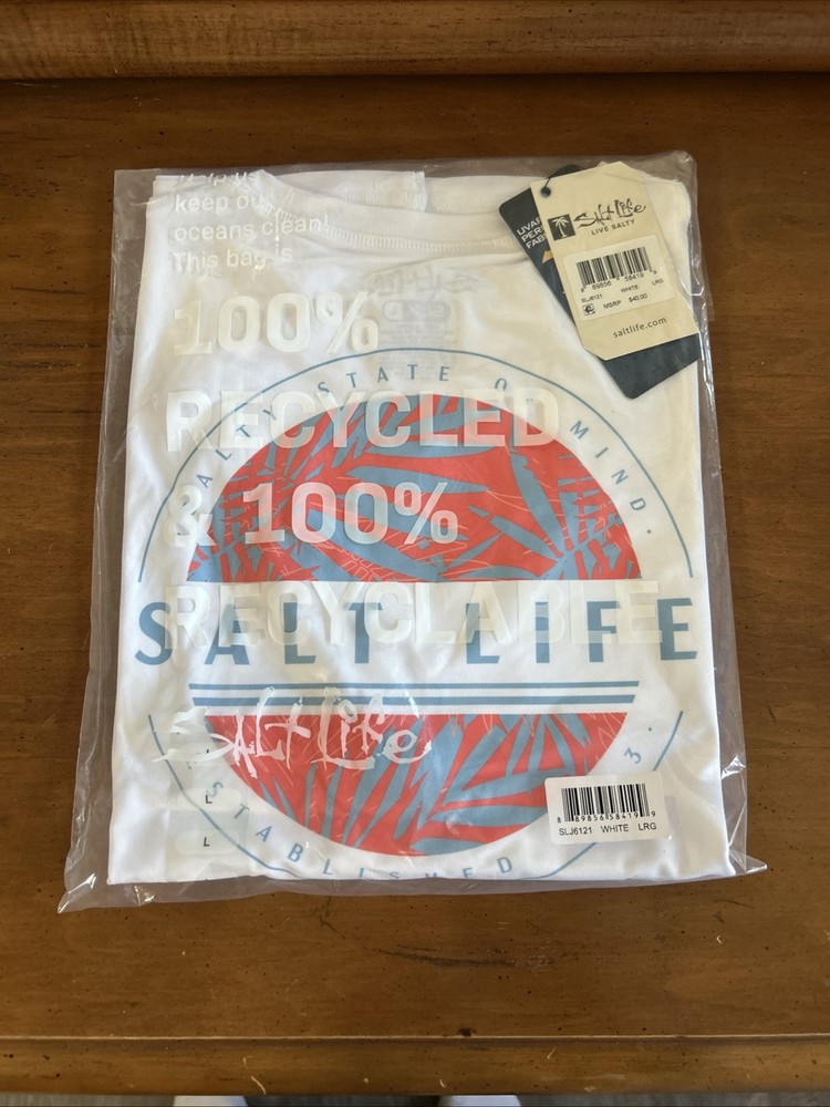 NWT Salt Life Medium SLX Uvapor LS Performance Fabric Shirt