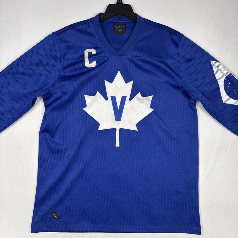 10.Deep Hockey Jersey Men's 2XL Blue Keon VCTRY Mesh Embroidered Leafs Pullover gallery