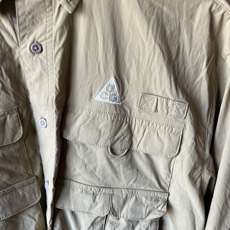 Nike ACG Orb Weaver Utility Shirt Team Racing Dept. Men’s Size Small Beige gallery