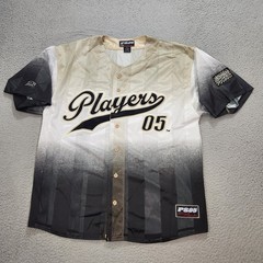 Vintage Players Sports 05 Jersey Mens XL Button Up Baseball Baggy Hip Hop Y2K