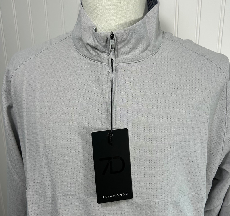 7 DIAMONDS Oxygenate 1/4 Zip Pullover VAPOR Anti-Odor Quick Dry Stretch - LARGE gallery