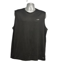 Champion Duo Dry Mens Sleeveless Athletic Shirt Black XL Crew Neck Workout Tee