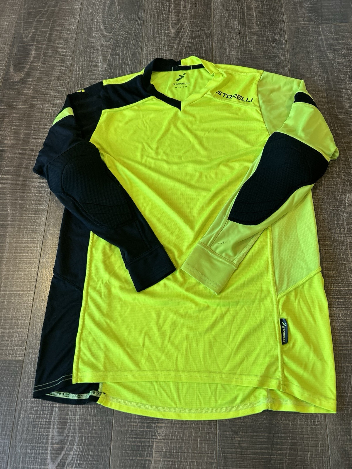 Storelli Exposed Gladiator Goalkeeper Jersey Neon Padded Breathable Size Medium gallery