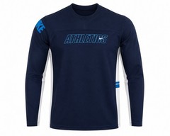 Vintage Nike Jersey Men’s Large Logo Chest Athletic Performance Long Sleeve Blue