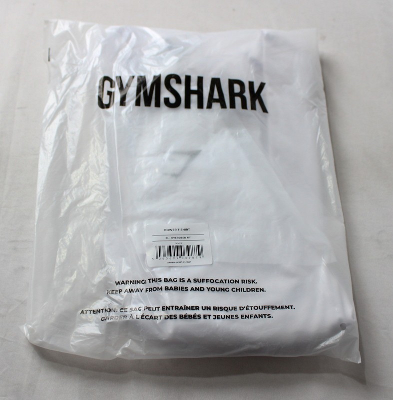 Gymshark Men's Durable Oversized Fit Power T-Shirt DH3 White XL NWT gallery