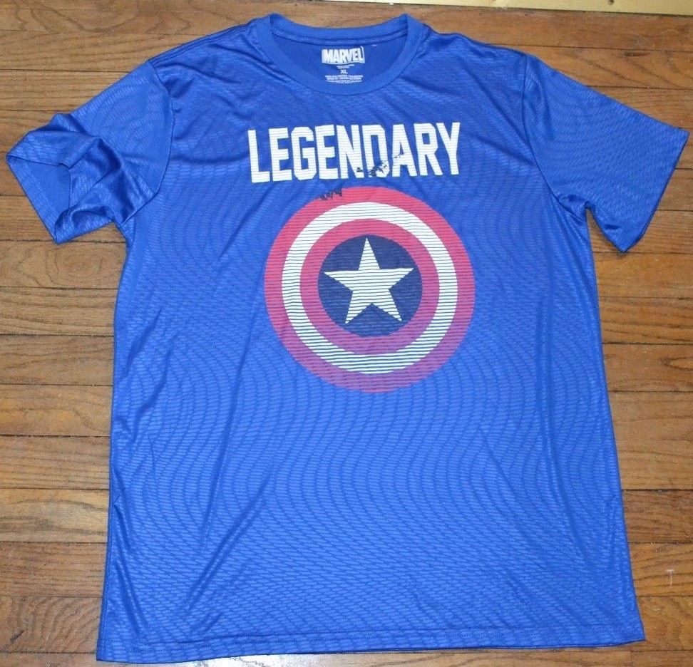 Men's Athletic Top Captain America Officially Licensed Marvel Comics Size XL gallery