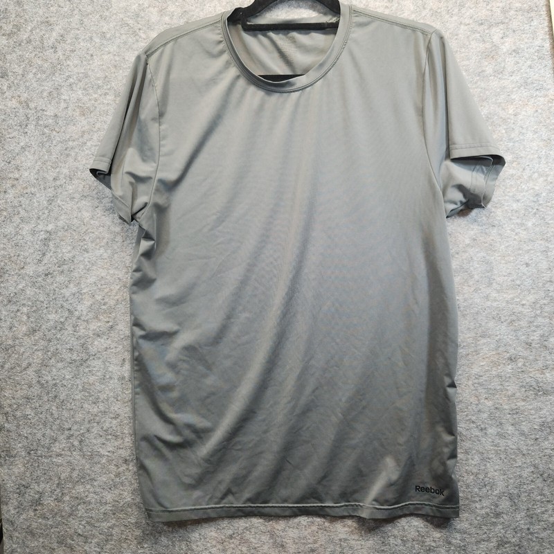 Reebok Men's Gray Stretch Performance Moisture-Wicking Cat T-Shirt Size Large gallery