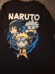 Naruto Anime Tshirt Mens Womens Unisex Size Medium Black Graphic Tee