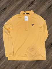 Levelwear Ocean Reef Golf Club 1/2 Zip Pullover Mens MEDIUM Orange Stretch NWT