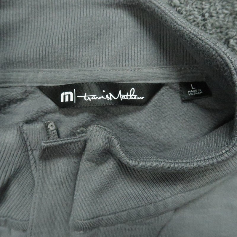Travis Mathew Pullover Mens Large Gray Newport Quarter Zip Stretch Lightweight gallery