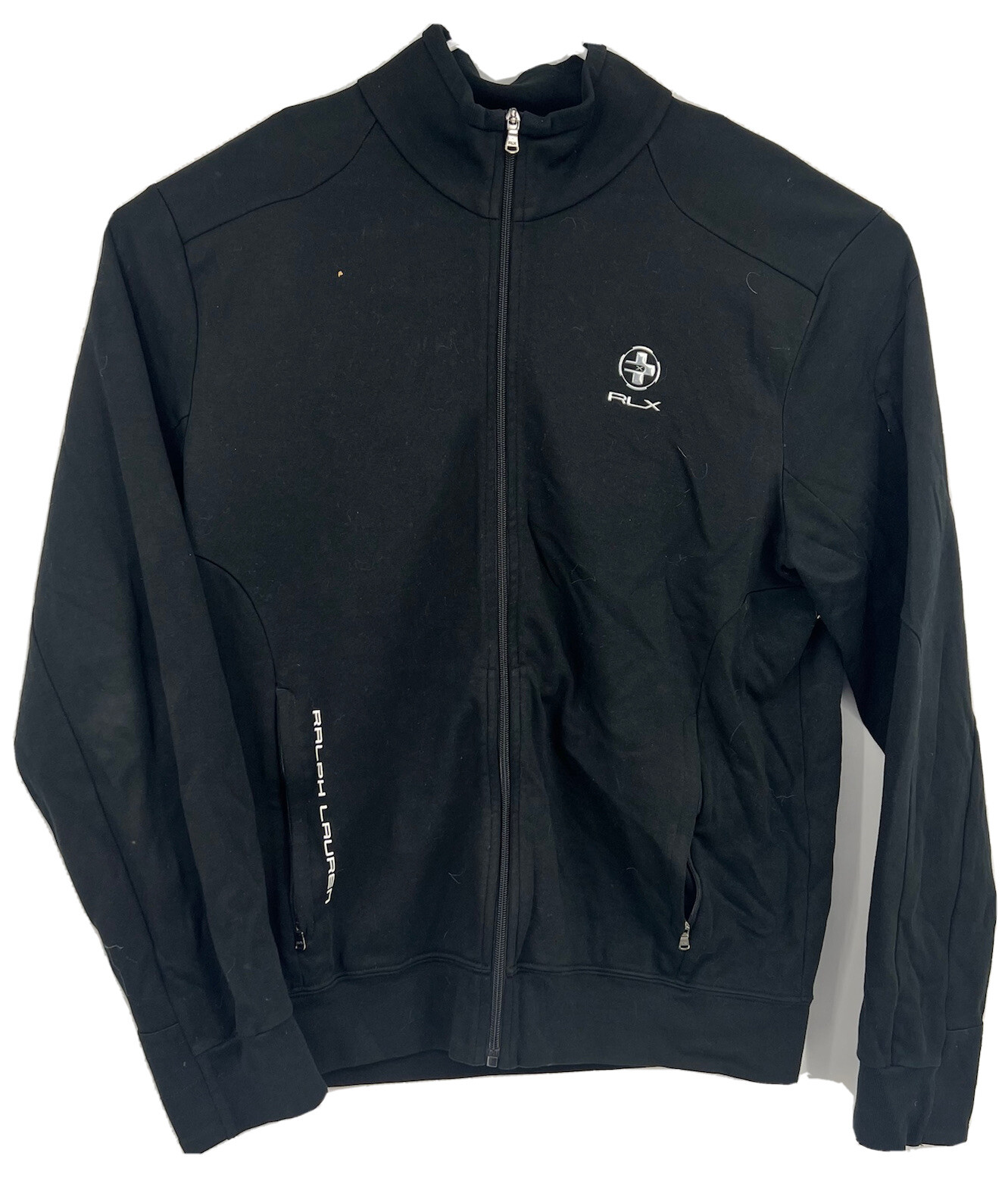 RLX Polo Ralph Lauren Full Zip Mock Neck Jacket Large Black Sweater gallery