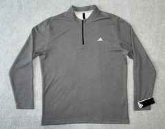 NWT Adidas Microdot 1/4 Zip Pullover Sweatshirt Gray And Black Mens Size XL