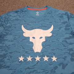 Under Armour Shirt Mens Large Shadow Camo Project Rock Veterans Day Gym Training