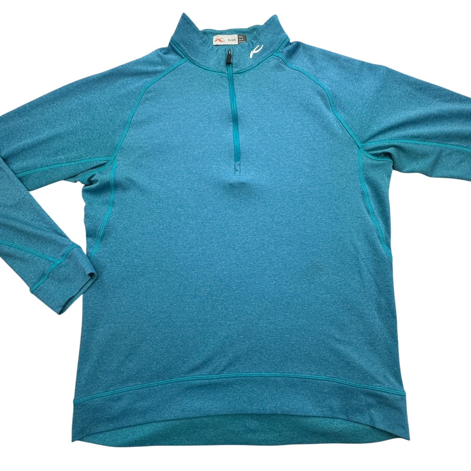 KJUS Pullover Mens Medium Blue Keano Half Zip Lightweight Performance Golf gallery
