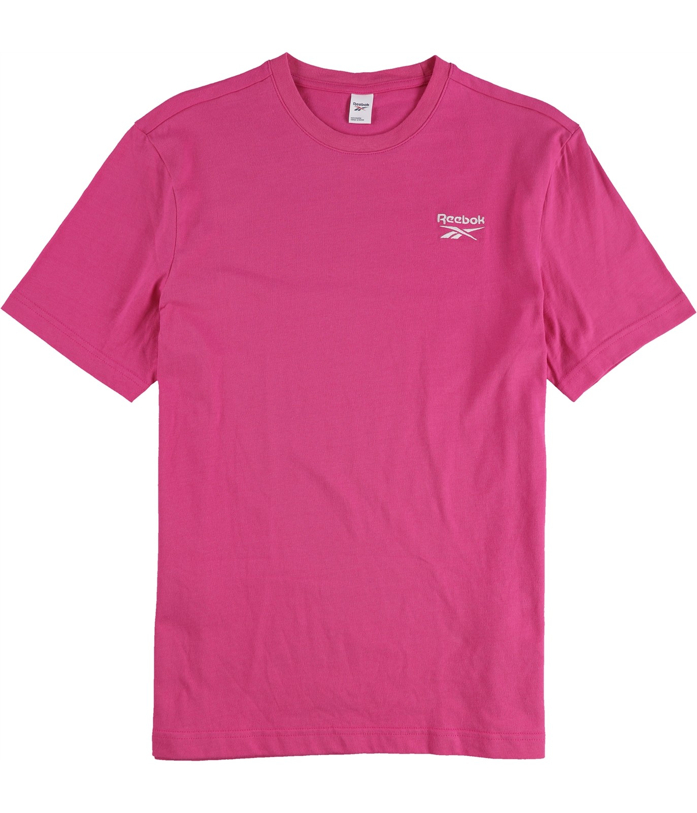 Reebok Mens Classic Small Vector Logo Basic T-Shirt, Pink, Medium gallery