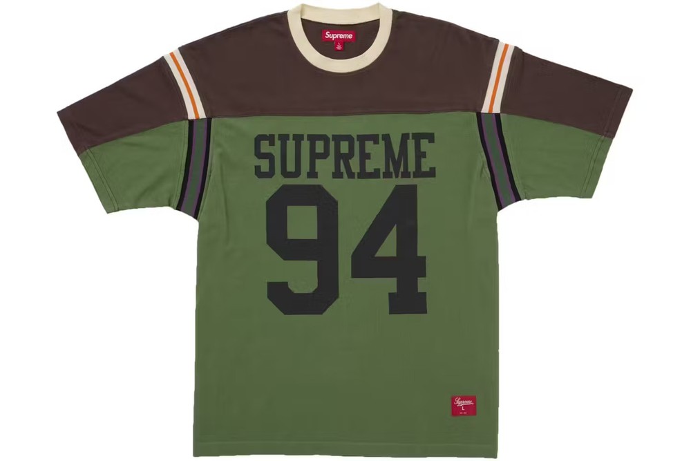 NWT Supreme New York Split S/S Football Top Green Size XL SS25 *FTP FUCT PALACE*