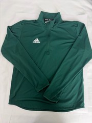 Adidas Aeroready Prime Green Running Shirt 1/4 Zip Pullover Mens Small