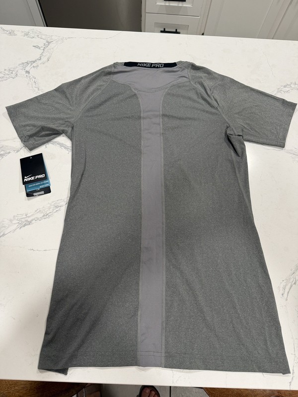 Nike Pro Dri-FIT Compression Shirt Mens XL Gray Short Sleeve New with Tags gallery