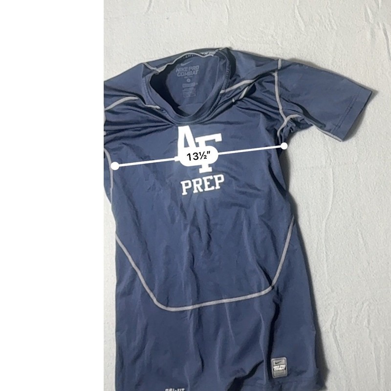 Nike Pro Combat Air Force AF Prep Compression Shirt Mens Large Navy Blue Dri-FIT gallery