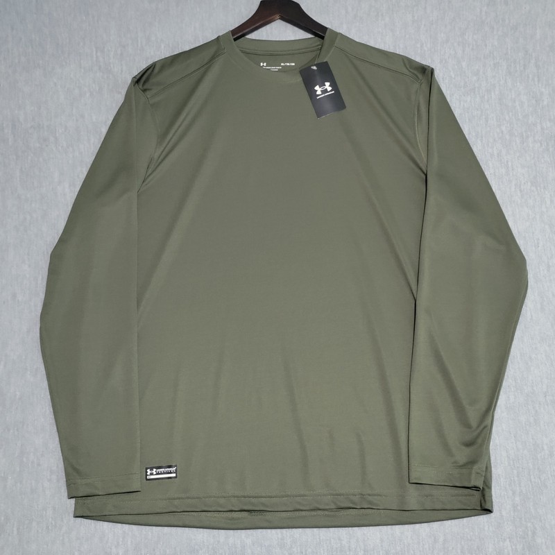 Under Armour UA Tac Tech Tactical Shirt Mens XL Green Long Sleeve Training NWT gallery