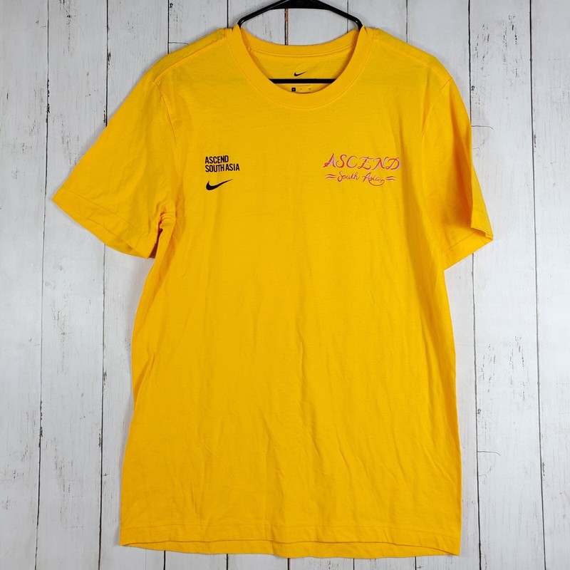 Nike Shirt Ascend South Asia 2021 Diwali Graphic Tee Rare Mens S Small Yellow gallery