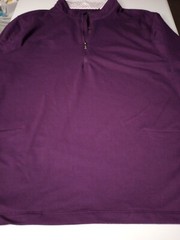 Graham Luxe Pullover Men’s 2X-Large Purple 1/4 Quarter Zip Long Sleeves