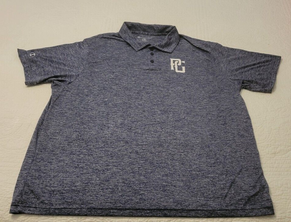 New PG Perfect Game Baseball Polo Button Shirt Men's Blue 2 Extra Large 2 XL NOS gallery