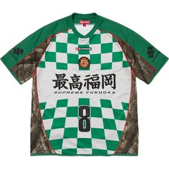 SS26 Supreme Checkerboard Soccer Jersey Green L