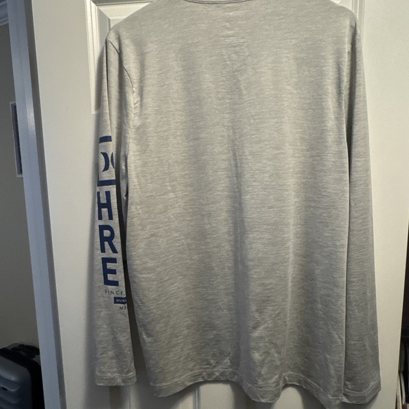 Hurley Shirt Men's Medium Gray Long Sleeve Stretch Performance Surf Outdoors gallery