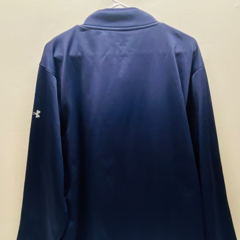 Under Armour 1/4 Zip Fleece Men's 3XL Navy Blue UA Loose Fit Activewear Top GUC gallery