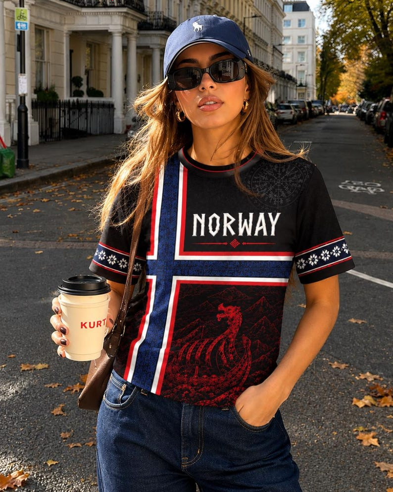 Personalized Norway Football Jersey, Custom Name Number Viking Soccer Shirt Gift gallery