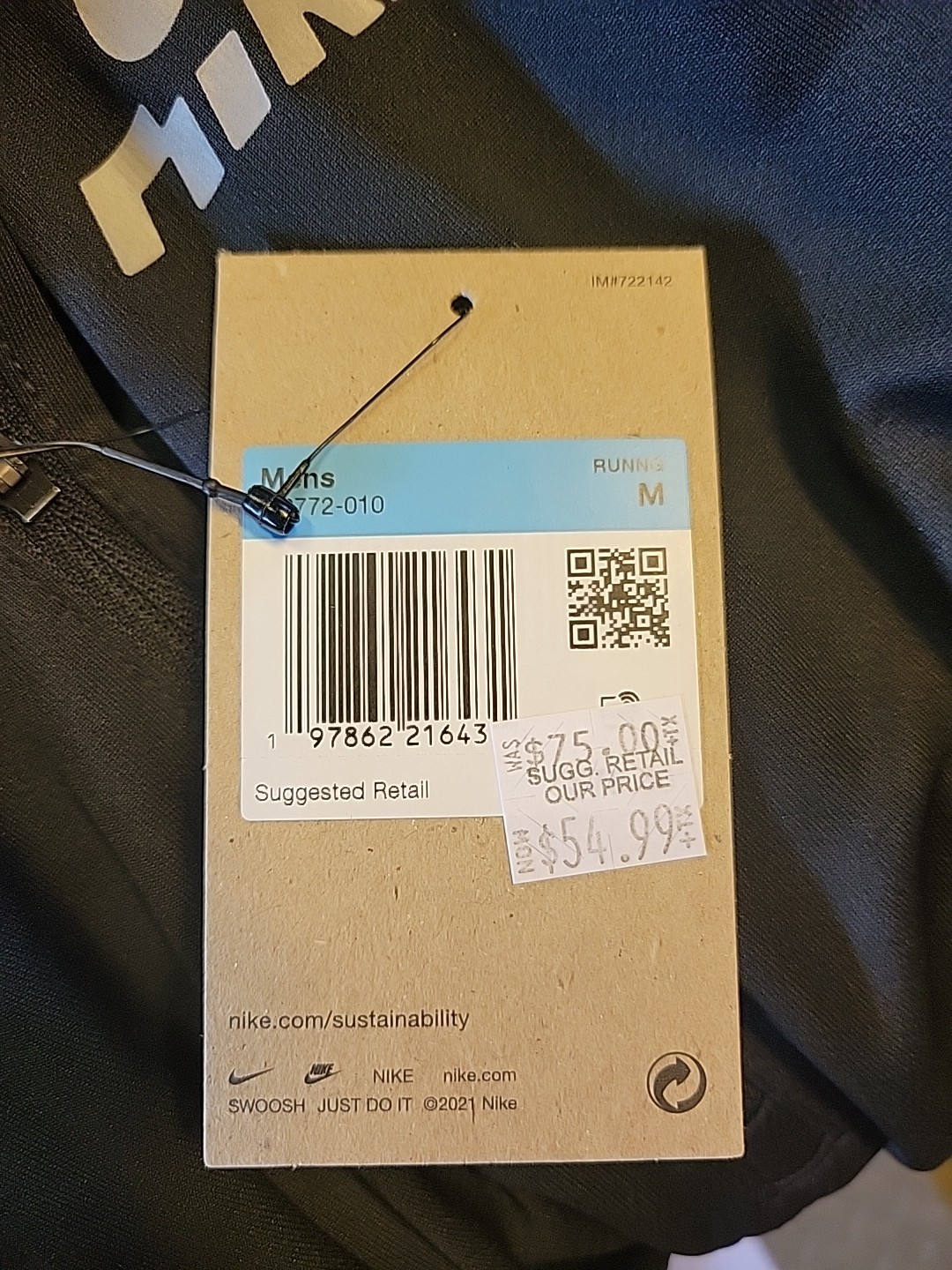 Nike Running 3/4 ZIP IB3772-010 Size Medium black NWT gallery