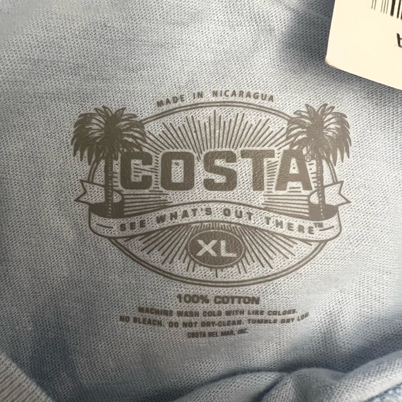 Costa Del Mar size XL Light Blue Freedom Fireworks short-sleeve t-shirt NWT gallery