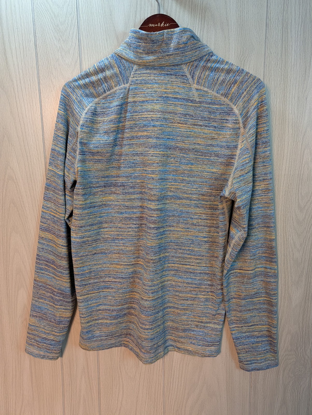 Lululemon Surge Warm 1/2 Zip Pullover Space Dye Camo Deep Navy Alberta Medium gallery