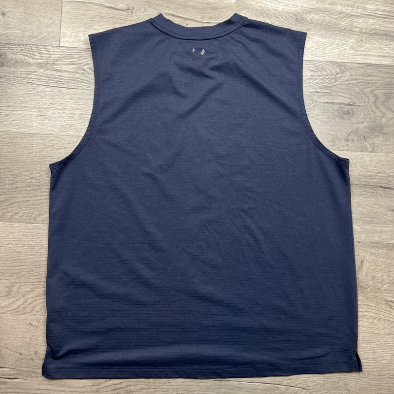 ASRV Mens Large L Sleeveless Training Shirt Relentless Pursuit Tank Top Blue Gym gallery
