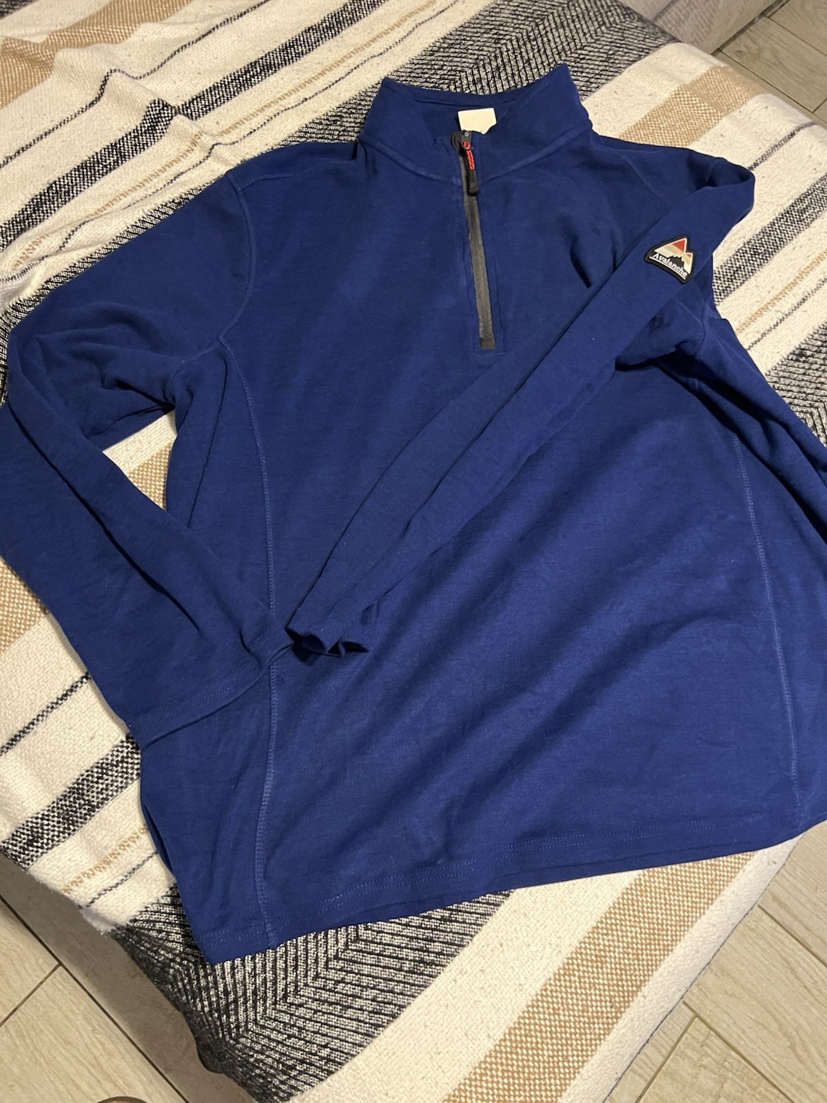 Avalanche Men's Blue Quarter Zip Top Pullover Sweater 1/4 Zip XL gallery