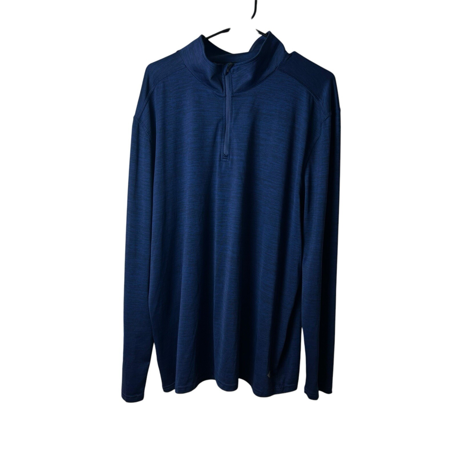 Zelos Flex Men's XL Navy Long Sleeve Lightweight Knit Stretch Pullover 1/4 Zip gallery