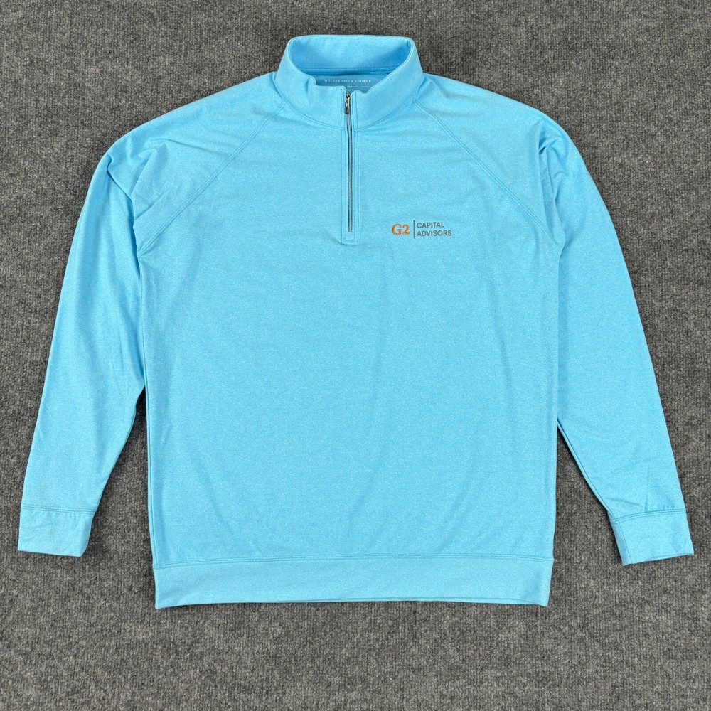 Holderness Bourne Dry Luxe Performance 1/4 Zip Pullover Size Medium Tailored Fit