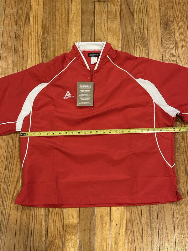 Akadema Pullover Red Dugout Practice Jacket M Baseball gallery