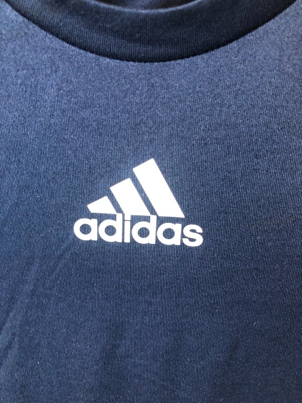 NWT Men's Adidas Navy Blue Short Sleeve Shirt - Size Large - $30 New gallery