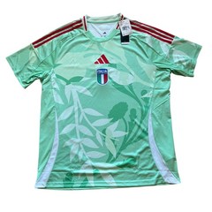 Adidas Italy FIGC Mens Pre-Match Jersey Glow Mint Green XL JF0604 New