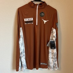 Texas Longhorns Shirt Mens L Colosseum Operation Hat Trick OHT 1/4 Zip NCAA NWT
