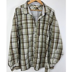 Ascend Vented Performance Plaid Long Sleeve Button Shirt Mens 2XL