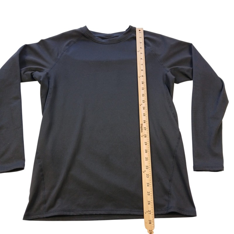 Poly-Spandex Raglan Long Sleeve Athletic T- Shirt Men L(C42)/Black/Micro-fiber gallery