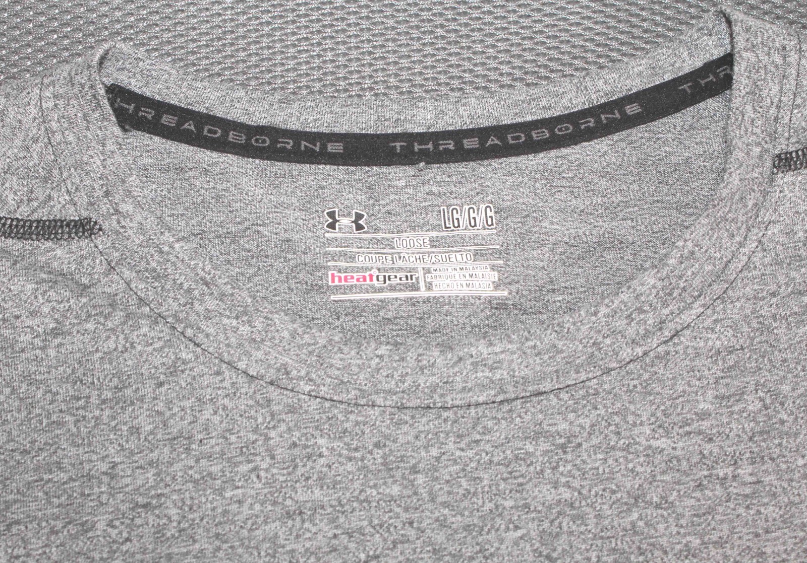 Under Armour Threadborne Gray Heather Active T-Shirt Mens Size Large gallery