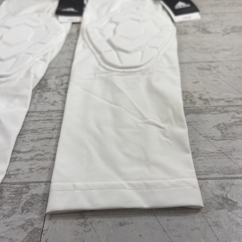 NWT Adidas Techfit Men's Padded Compression Arm Elbow Sleeve White Set Of 2 -LT gallery