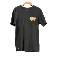 Nike SB T Shirt Adults Size S Black Cat Scratch Logo Skateboarding Adult Rare