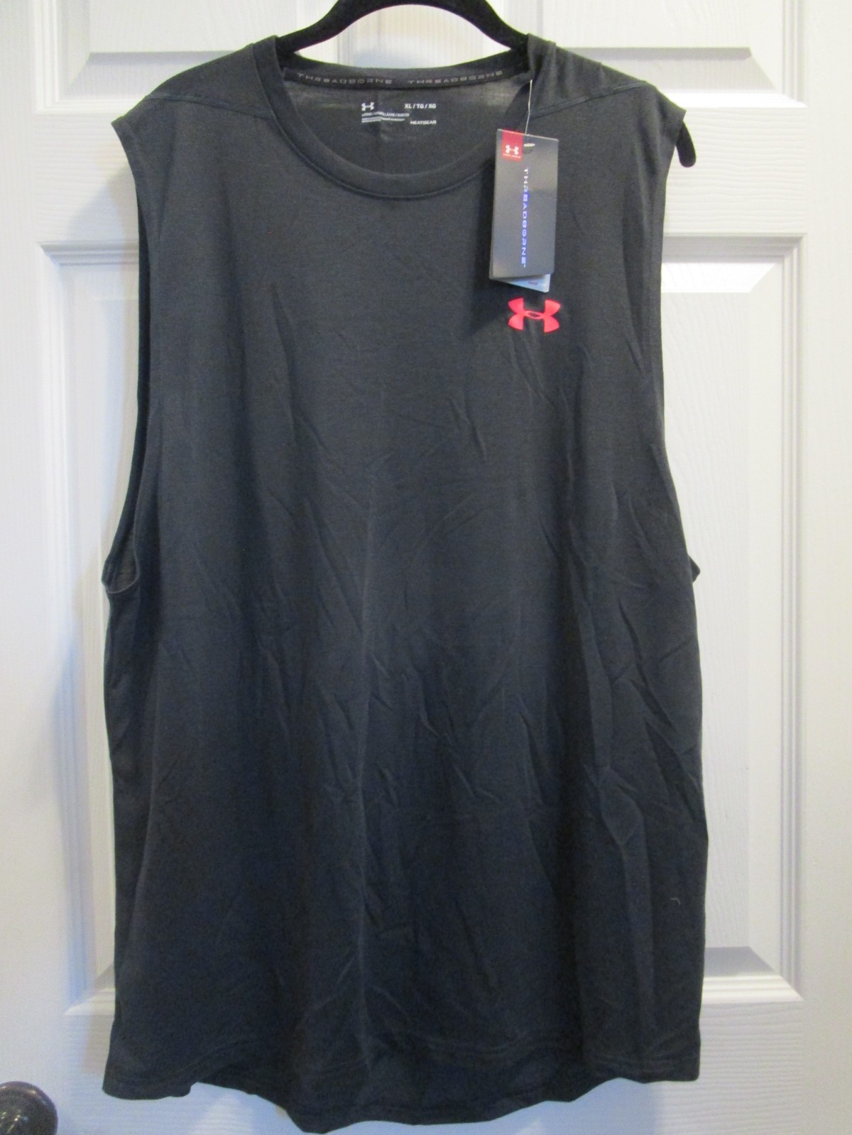 UNDER ARMOUR THREADBORNE MEN'S BLACK MUSCLE TANK TOP SIZE XL NEW gallery