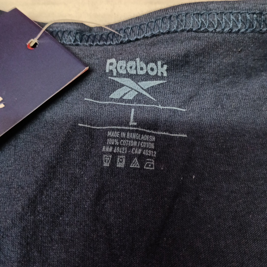Reebok Tank Top Men's L Large Blue Training GS Vector Tank T-Shirt 100% Cotton gallery